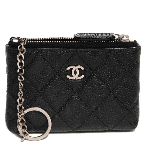 chanel keychain holder|Chanel classic key holder wallet.